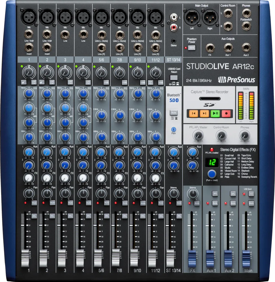 PreSonus StudioLive AR12c Table Mixage Analogique USB