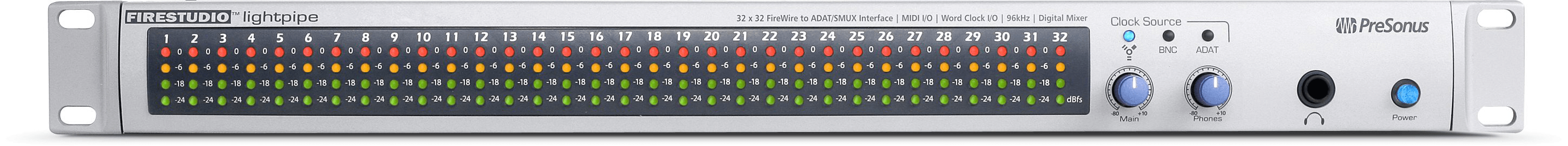 Studio One FireStudio Lightpipe interface audio 32 voies ADAT