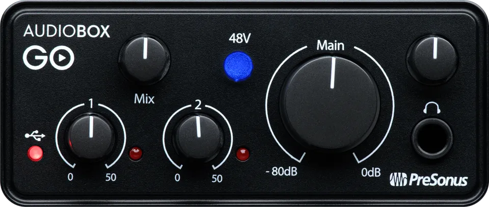 Studio One AudioBox GO interface audio USB 2 canaux portable