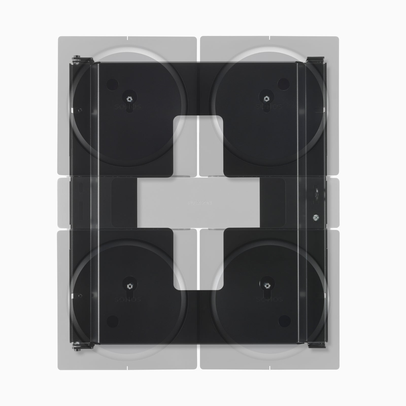 Flexson Amp Support mural x4 noir Sonos Amp acier
