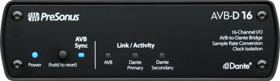 Studio One AVB-D16 Pont AVB vers Dante 16x16 Canaux