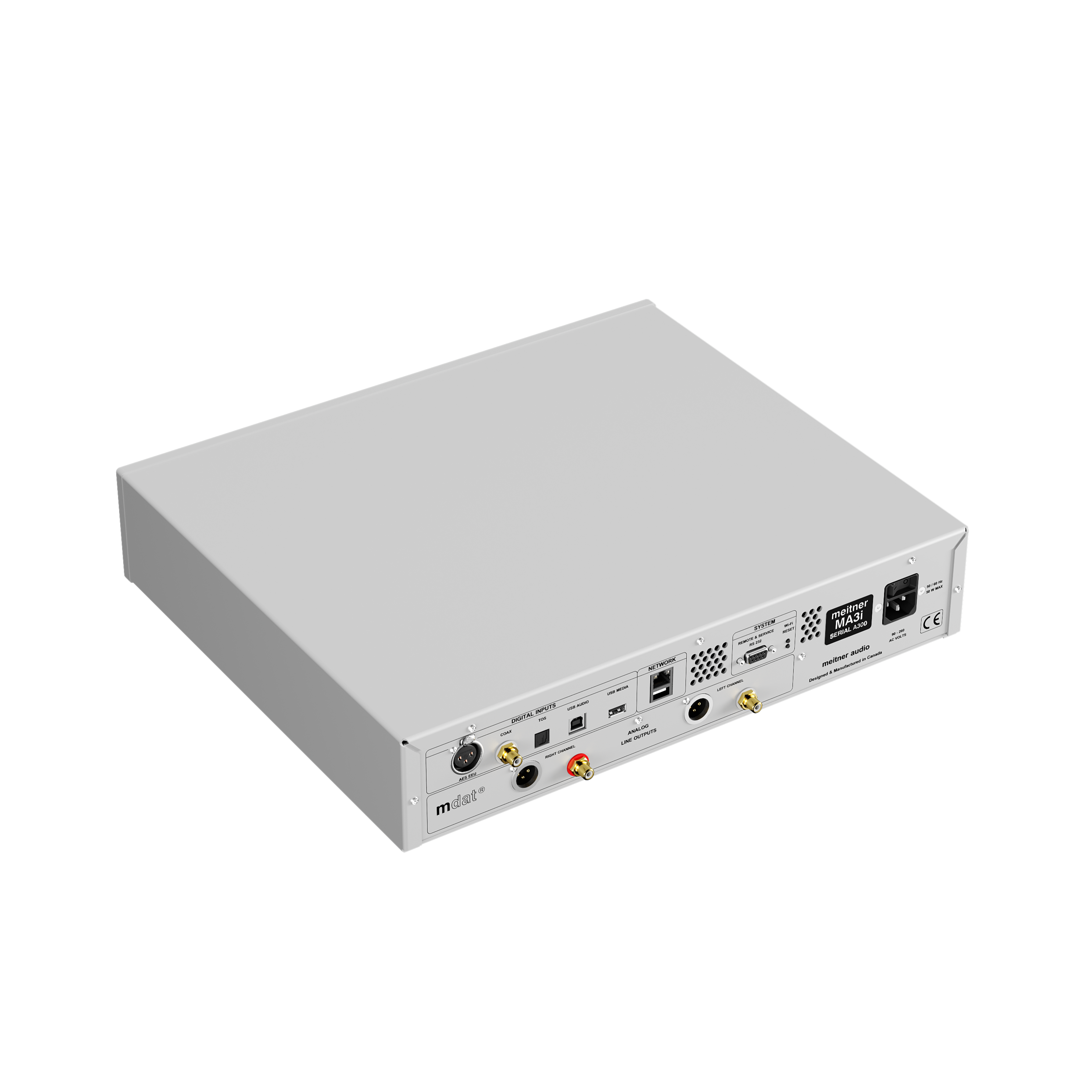 Meitner MA3i SE Convertisseur DAC Streaming Argent DSD