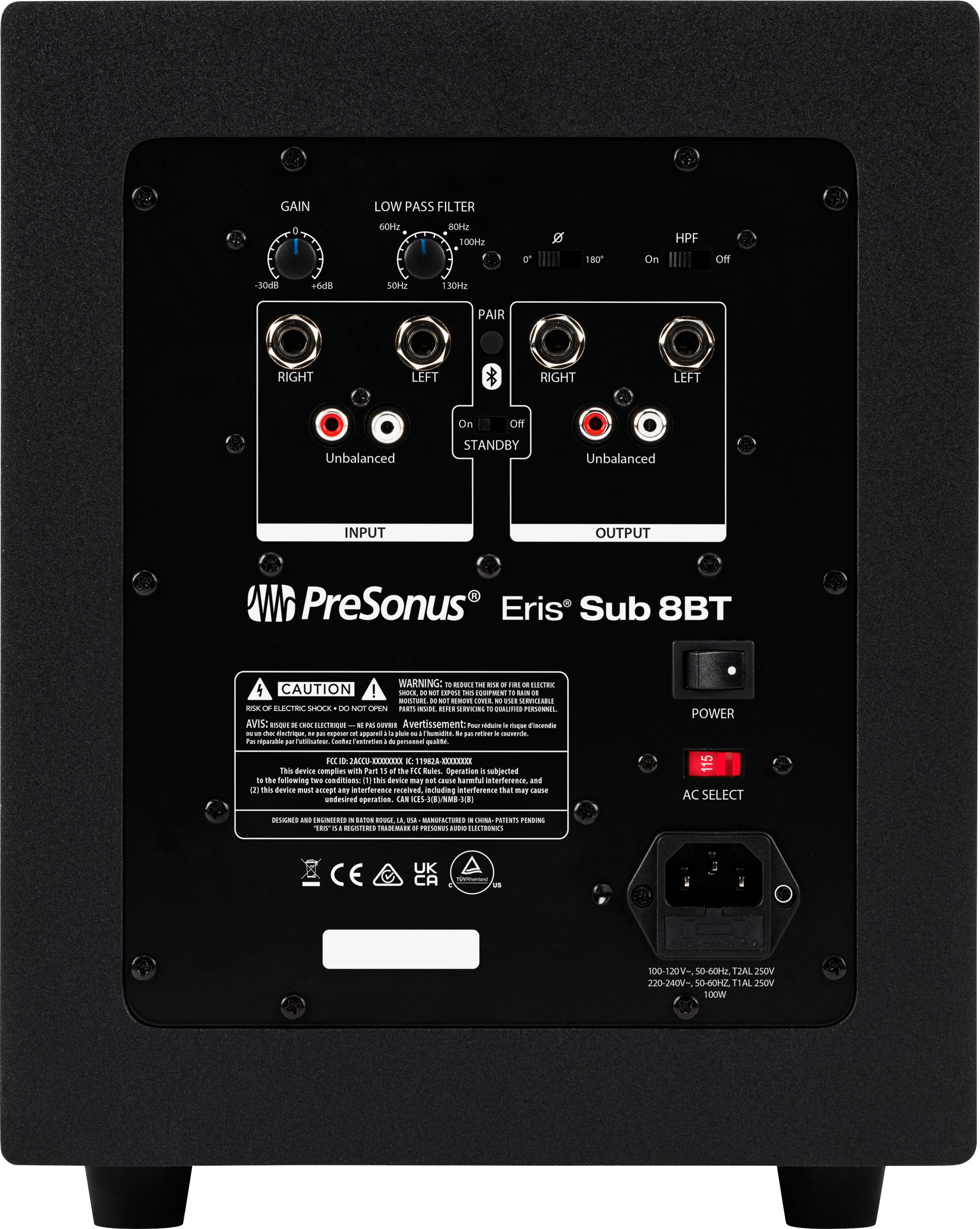 Studio One Eris Sub 8BT caisson de basses Noir 100 W