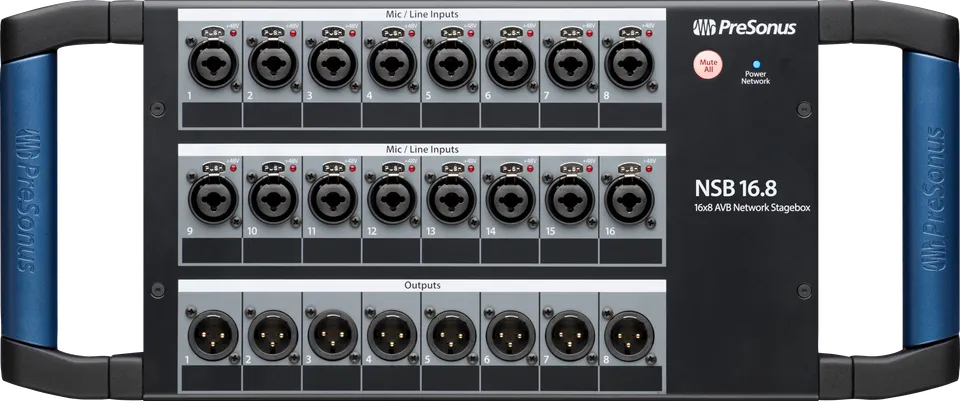 Studio One NSB 16.8 Boîtier de Scène AVB 16 Entrées XMAX