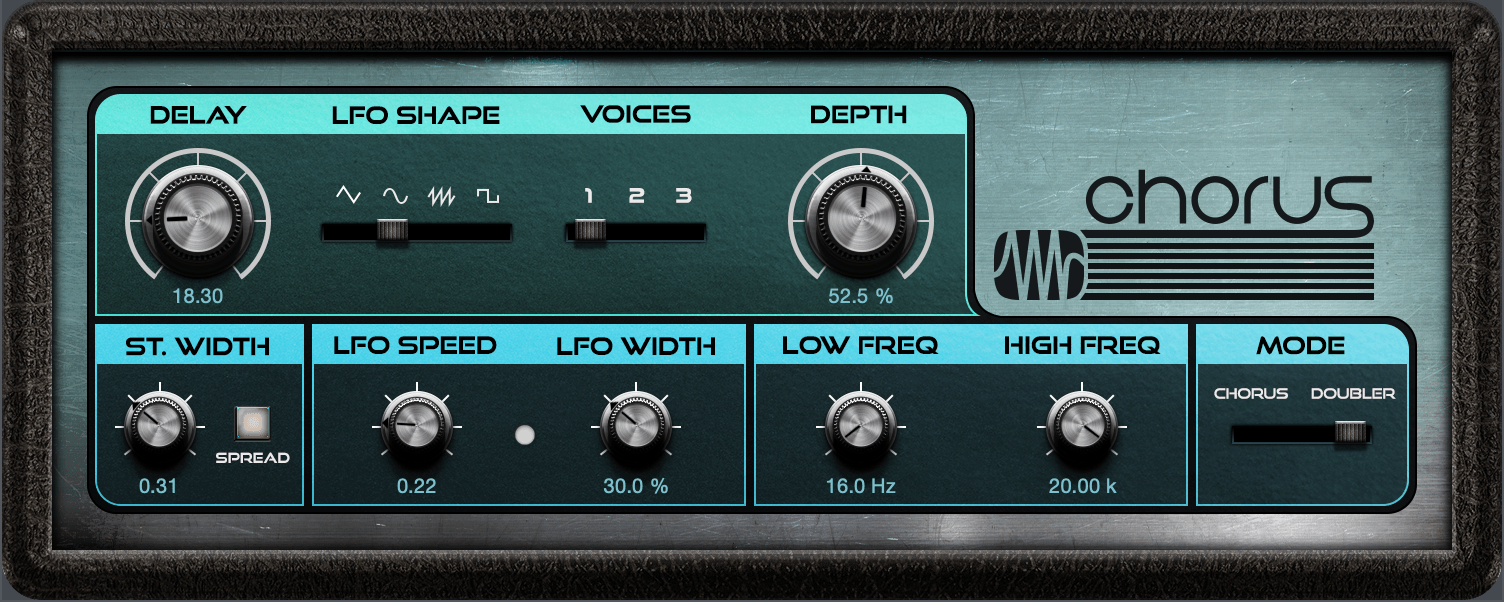 Studio One Analog Chorus plugin chorus doubler stéréo