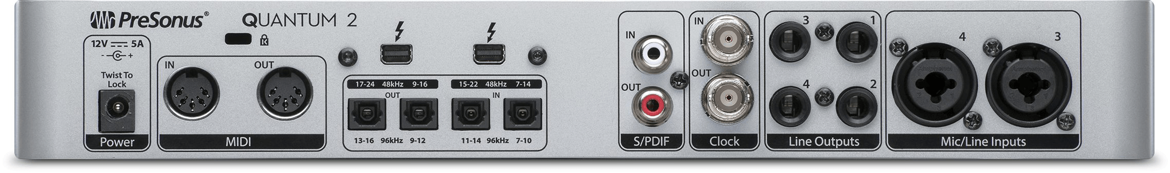 Studio One Quantum 2 Interface Thunderbolt 24/192 ADAT