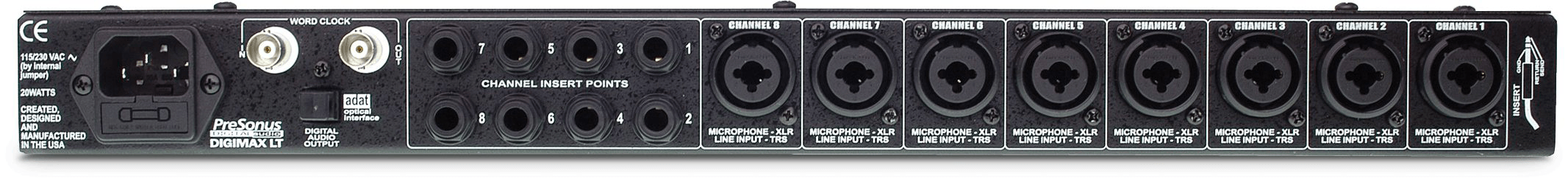 PreSonus DigiMax LT interface audio préampli micro 8 canaux