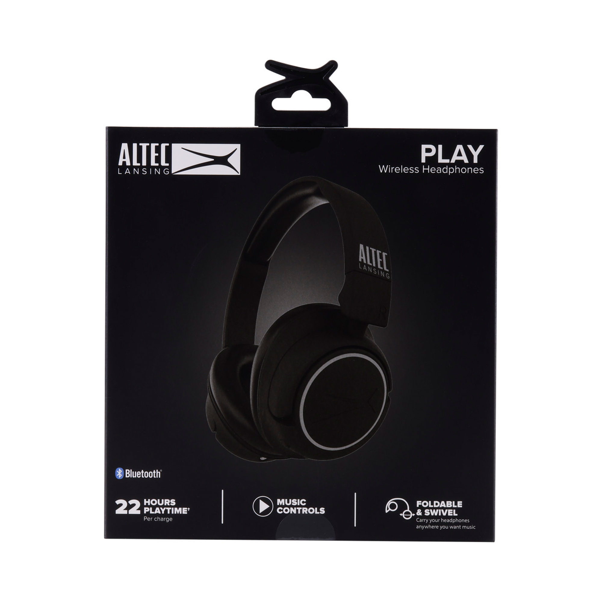 Altec Lansing Play Casque Bluetooth Sans Fil Noir Pliable
